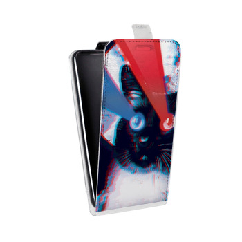 Дизайнерский вертикальный чехол-книжка для Samsung Galaxy S6 Edge ЗD Кошки (на заказ)