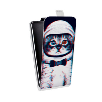 Дизайнерский вертикальный чехол-книжка для Samsung Galaxy S6 Edge ЗD Кошки (на заказ)