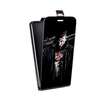 Дизайнерский вертикальный чехол-книжка для Iphone 5s Каратель (на заказ)