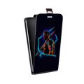 Дизайнерский вертикальный чехол-книжка для Samsung Galaxy Core Неоновые супергерои