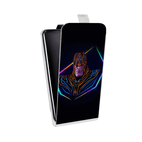 Дизайнерский вертикальный чехол-книжка для Samsung Galaxy Grand Неоновые супергерои