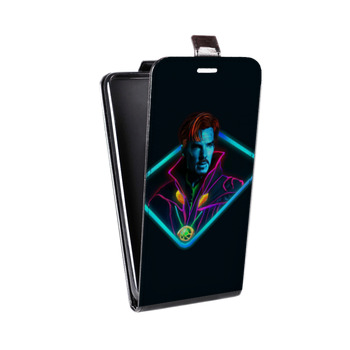 Дизайнерский вертикальный чехол-книжка для Iphone 7 Неоновые супергерои (на заказ)