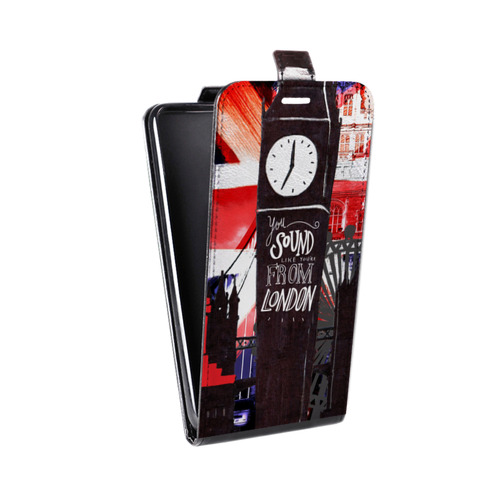 Дизайнерский вертикальный чехол-книжка для Realme 5 Дух Лондона