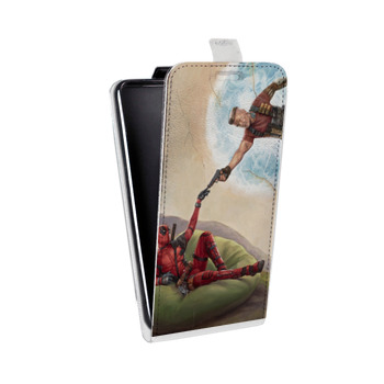 Дизайнерский вертикальный чехол-книжка для Iphone 5s Дедпул 2 (на заказ)