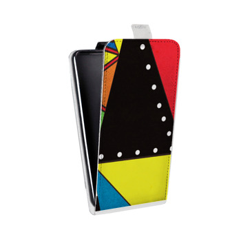 Дизайнерский вертикальный чехол-книжка для Samsung Galaxy S6 Edge Искусство 80х (на заказ)