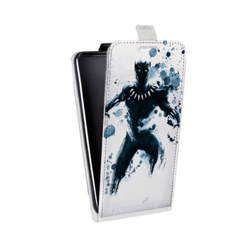 Дизайнерский вертикальный чехол-книжка для Samsung Galaxy S6 Edge черная пантера (на заказ)
