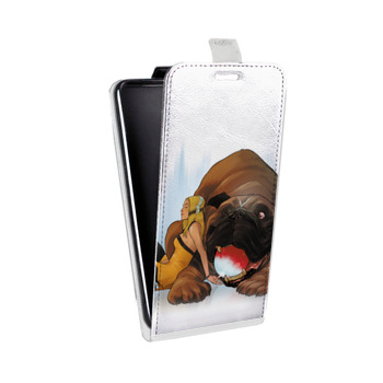 Дизайнерский вертикальный чехол-книжка для Sony Xperia E5 Сверхлюди (на заказ)