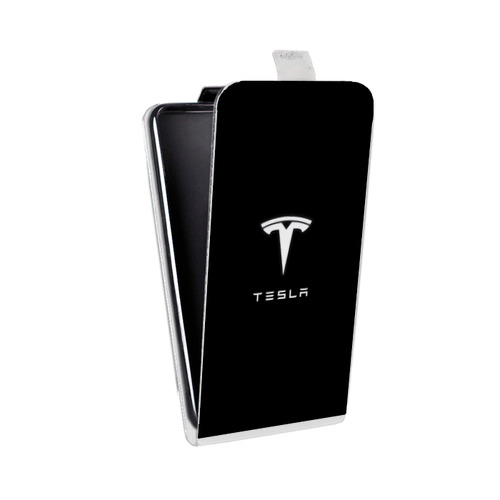 Дизайнерский вертикальный чехол-книжка для LG G7 Fit Tesla