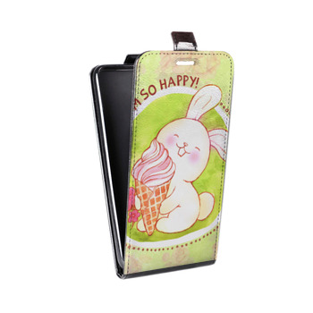 Дизайнерский вертикальный чехол-книжка для Alcatel One Touch Pop D5 Очаровательные кролики (на заказ)
