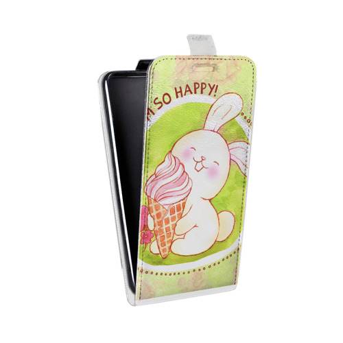 Дизайнерский вертикальный чехол-книжка для HTC Desire 601 Очаровательные кролики