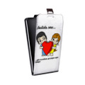 Дизайнерский вертикальный чехол-книжка для Alcatel One Touch Pop C9 любовь это...