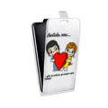 Дизайнерский вертикальный чехол-книжка для Alcatel One Touch Idol X любовь это...