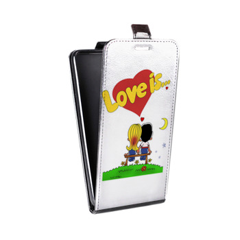 Дизайнерский вертикальный чехол-книжка для Iphone 7 любовь это... (на заказ)