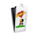 Дизайнерский вертикальный чехол-книжка для HTC Desire 516 любовь это...