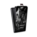 Дизайнерский вертикальный чехол-книжка для Sony Xperia XZ Скелет и туз