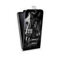 Дизайнерский вертикальный чехол-книжка для Samsung Galaxy Grand Neo Скелет и туз