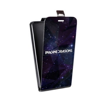 Дизайнерский вертикальный чехол-книжка для Samsung Galaxy S6 Edge imagine dragons (на заказ)