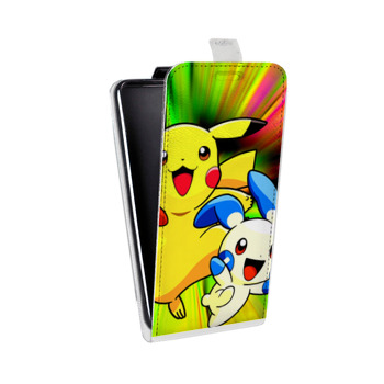 Дизайнерский вертикальный чехол-книжка для HTC One Mini Покемоны (на заказ)