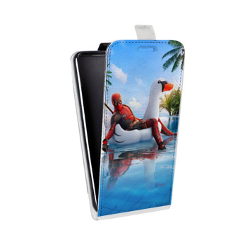 Дизайнерский вертикальный чехол-книжка для Iphone 5s Дедпул2  (на заказ)