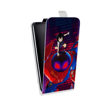 Дизайнерский вертикальный чехол-книжка для Xiaomi RedMi 7A Человек-паук : Через вселенные (на заказ)