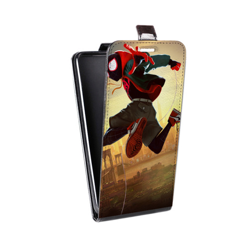 Дизайнерский вертикальный чехол-книжка для Huawei Mate 10 Человек-паук : Через вселенные