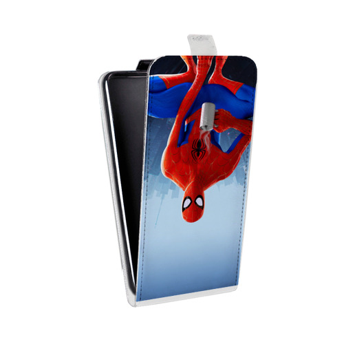 Дизайнерский вертикальный чехол-книжка для Lenovo S650 Ideaphone Человек-паук : Через вселенные