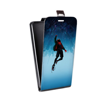 Дизайнерский вертикальный чехол-книжка для Samsung Galaxy S8 Plus Человек-паук : Через вселенные (на заказ)