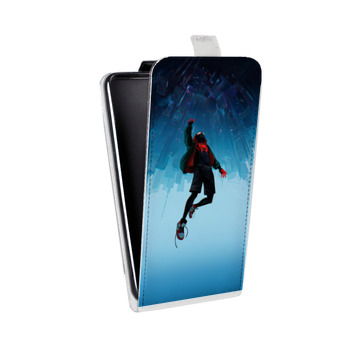 Дизайнерский вертикальный чехол-книжка для Samsung Galaxy A3 Человек-паук : Через вселенные (на заказ)