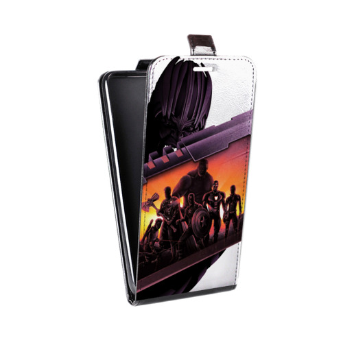 Дизайнерский вертикальный чехол-книжка для LG Optimus G2 mini Мстители: Финал