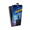 Дизайнерский вертикальный чехол-книжка для Samsung Galaxy A8 Покемон. Детектив Пикачу