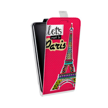 Дизайнерский вертикальный чехол-книжка для HTC One Mini Яркие достопримечательности (на заказ)