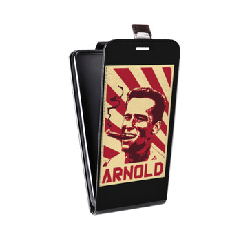 Дизайнерский вертикальный чехол-книжка для Iphone 7 Арнольд (на заказ)