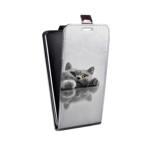 Дизайнерский вертикальный чехол-книжка для HTC Desire 530 Коты