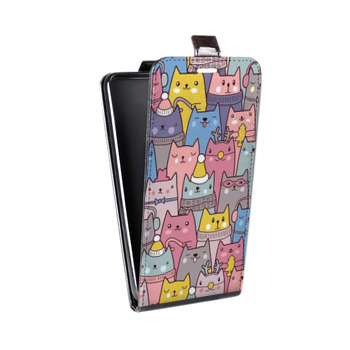 Дизайнерский вертикальный чехол-книжка для Iphone 7 Plus / 8 Plus Коты (на заказ)