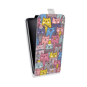 Дизайнерский вертикальный чехол-книжка для Google Pixel 3 Коты (на заказ)
