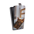 Дизайнерский вертикальный чехол-книжка для Alcatel One Touch Idol Ultra Коты
