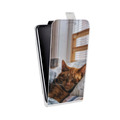 Дизайнерский вертикальный чехол-книжка для Alcatel Shine Lite Коты
