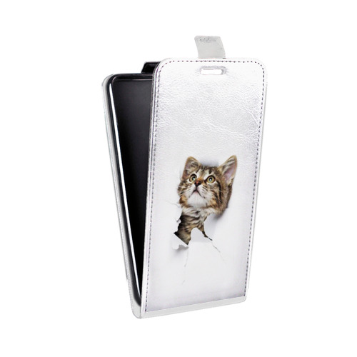 Дизайнерский вертикальный чехол-книжка для HTC One A9S Коты