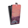 Дизайнерский вертикальный чехол-книжка для Samsung Galaxy Core Романтика путешествий