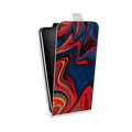 Дизайнерский вертикальный чехол-книжка для Samsung Galaxy Grand 2 Размытые краски