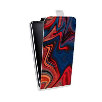 Дизайнерский вертикальный чехол-книжка для Sony Xperia E5 Размытые краски (на заказ)