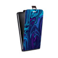 Дизайнерский вертикальный чехол-книжка для LG X Style Размытые краски
