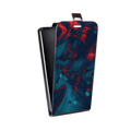 Дизайнерский вертикальный чехол-книжка для HTC Desire 400 Размытые краски