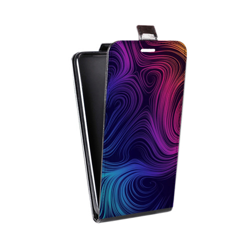 Дизайнерский вертикальный чехол-книжка для Samsung Galaxy Core Размытые краски