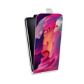 Дизайнерский вертикальный чехол-книжка для LG K10 Размытые краски