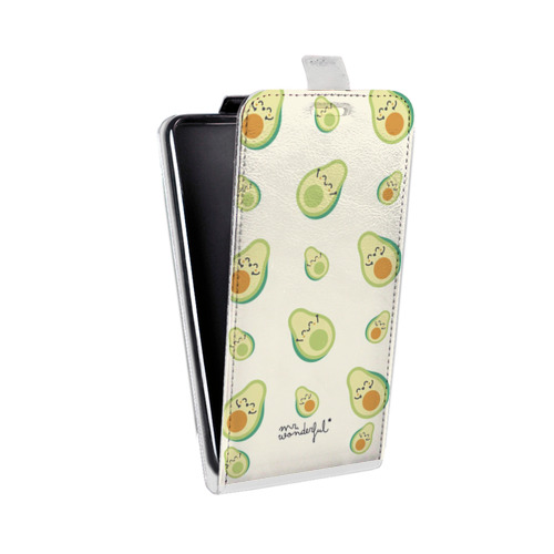 Дизайнерский вертикальный чехол-книжка для Huawei P40 Pro Веселое авокадо