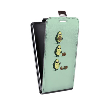 Дизайнерский вертикальный чехол-книжка для Iphone 7 Авокадо мама (на заказ)