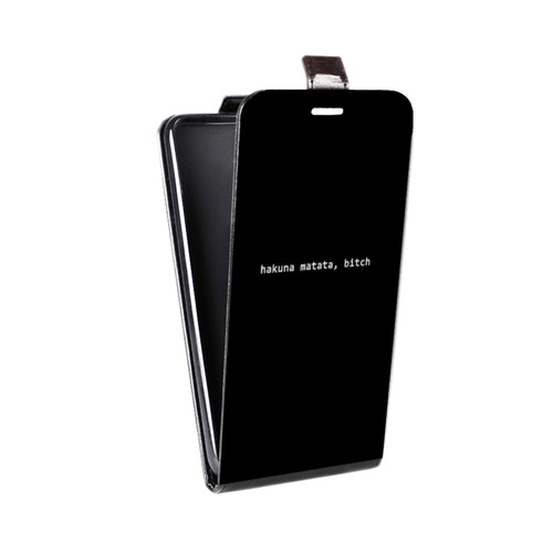 Дизайнерский вертикальный чехол-книжка для HTC Desire 601 Черно и кратко