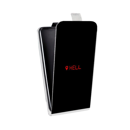Дизайнерский вертикальный чехол-книжка для Alcatel Idol 5S Черно и кратко