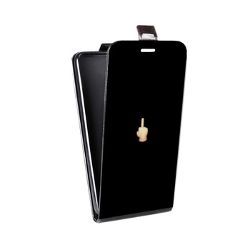 Дизайнерский вертикальный чехол-книжка для Huawei P9 Lite Черно и кратко (на заказ)